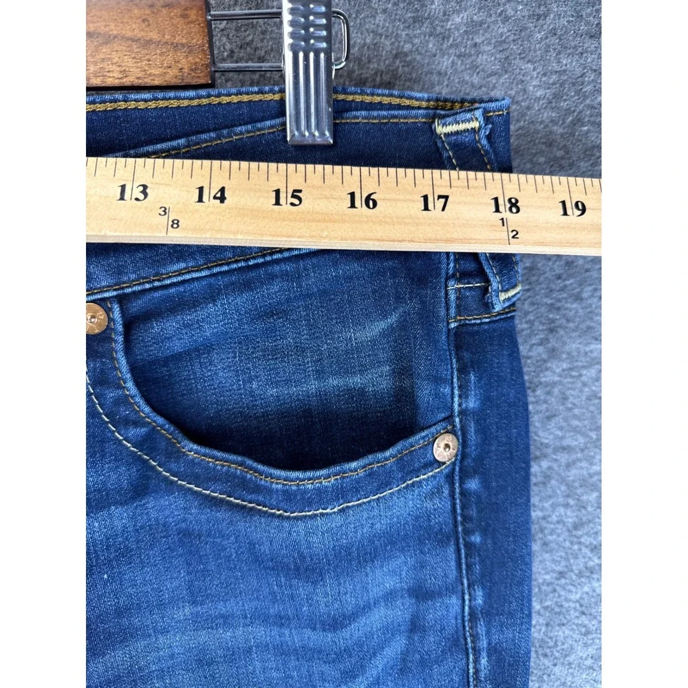 True Religion Ricky Flap SE Jeans Mens 36 Dark Wash Straight Leg Stretch Denim